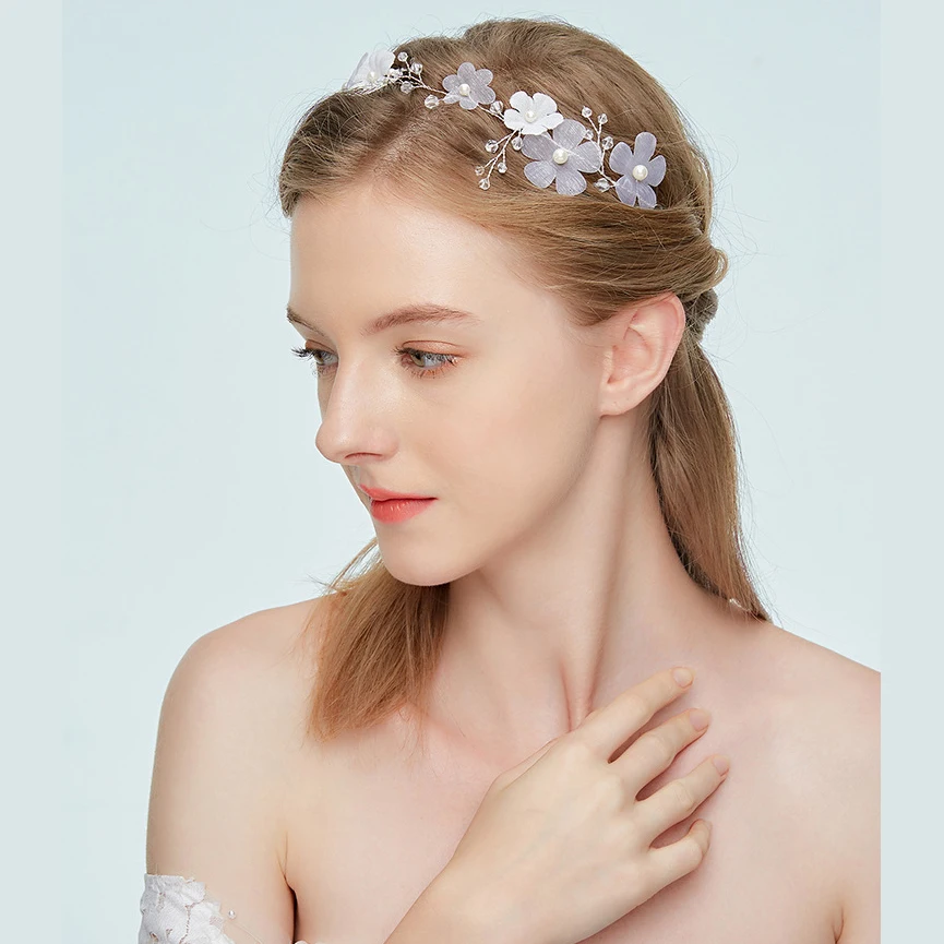 silk flowers wedding hair accessories