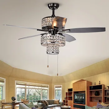 Contemporary Crystal Fancy Chandelier 5 Blade 52 Ceiling Fan With Light Buy 52 Ceiling Fan Ceiling Fan With Light 5 Blade Ceiling Fan Product On