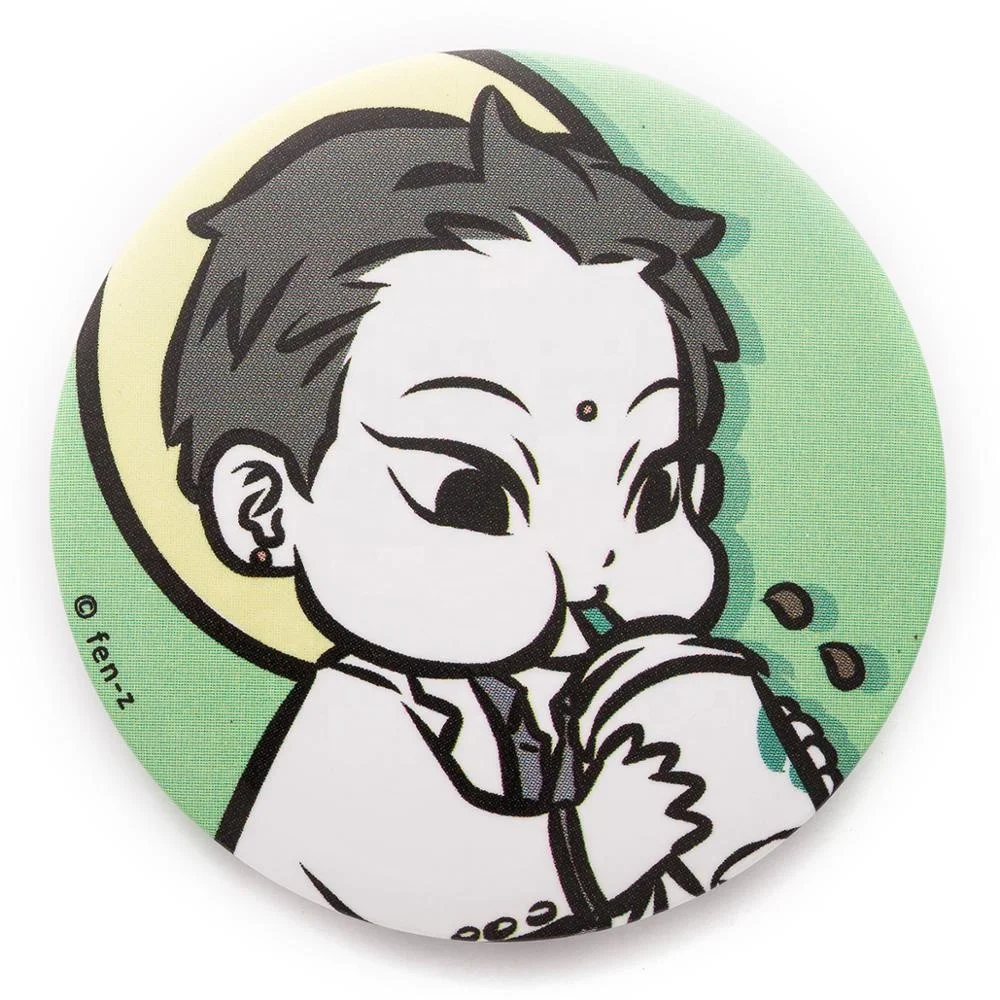 Custom logo blank tin button badge