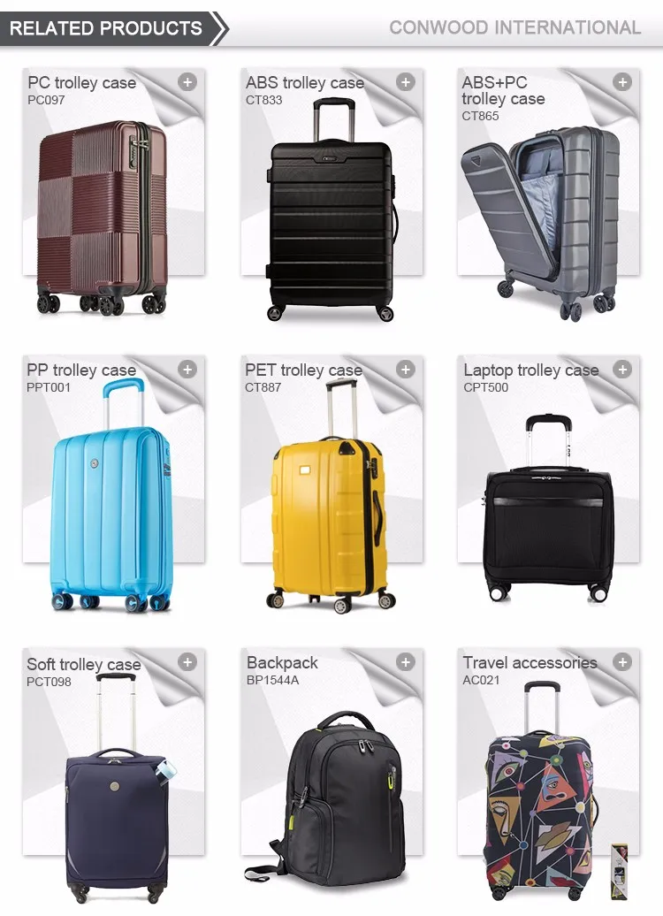 CONWOOD HQ superlight PC luggage set trolley suitcase, View PC luggage ...