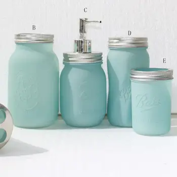 Mason Jar Bathroom Vanity Set Glass Painted Mason Jars Buy Mason Jar Mason Jar Bathroom Vanity Set Glass Painted Mason Jars Product On Alibaba Com