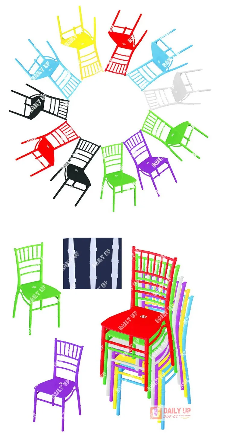 Discount Plastic Wedding Chair for Sale Colourful Plastic Tiffany Chair White Resin Chiavari Chair