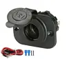 Marine IP67 Grade Cigarette Lighter Socket Power Outlet DC 12V Flush Mount Switch Panel Wire Plug With Waterproof Cover