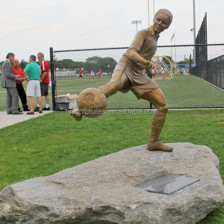 Large Size Metal Craft Sports Figures Statues Baseball Player Sculpture