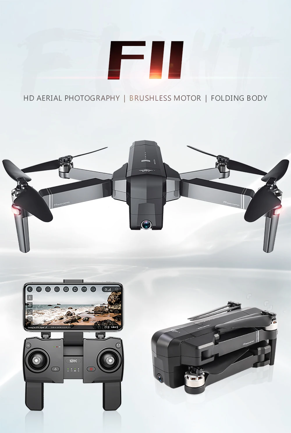 Sjrc F11 Gps Drone With Wifi Fpv 1080p Camera 5g Brushless Quadcopter