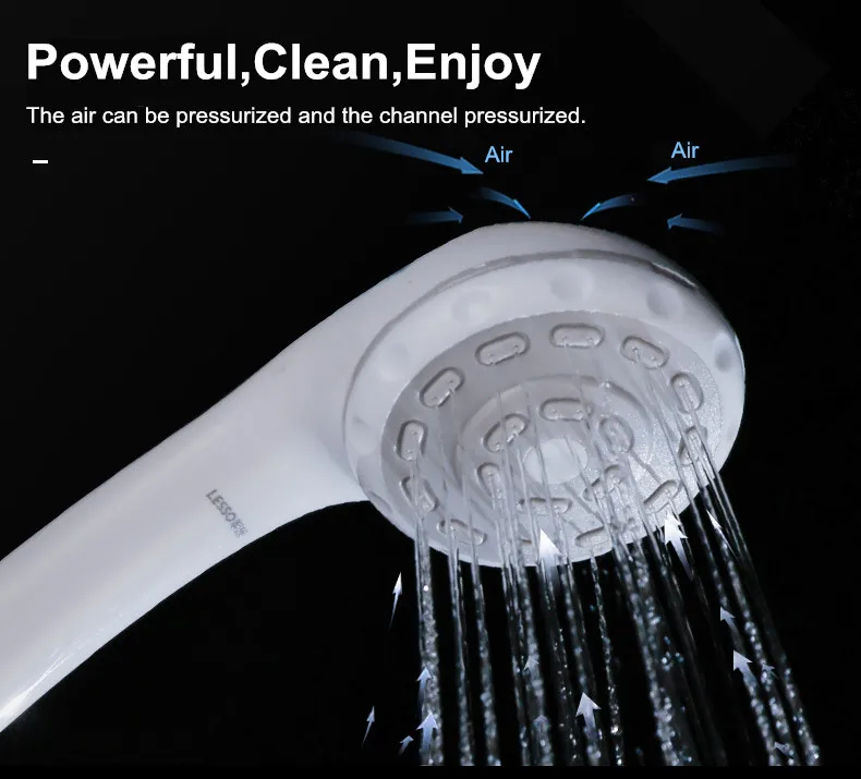 LESSO WP06801T nice pirice ABS plastic water saving rainfall shower heads