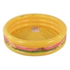 Best selling colorful inflatable 3-ring hamburger plastic swimming pool for kids