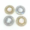 Fashion Round shell religious CZ pendant,Pace CZ micro charms Virgin shell charms,Pave micro jewelry necklace shell charms