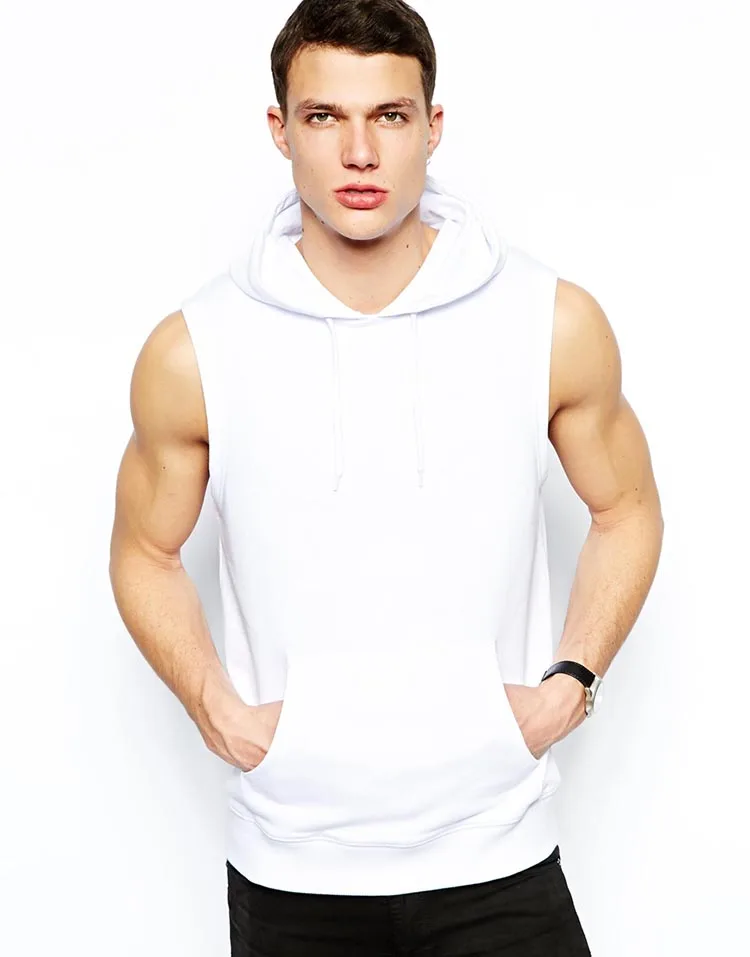 plain sleeveless hoodie