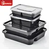 2 4 6 compartments take away plastic salad lunch pack, lunch food container