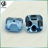 #107 Spinel Square Shaped Light Blue Gems Asscher Cut Man Made Aquamarine