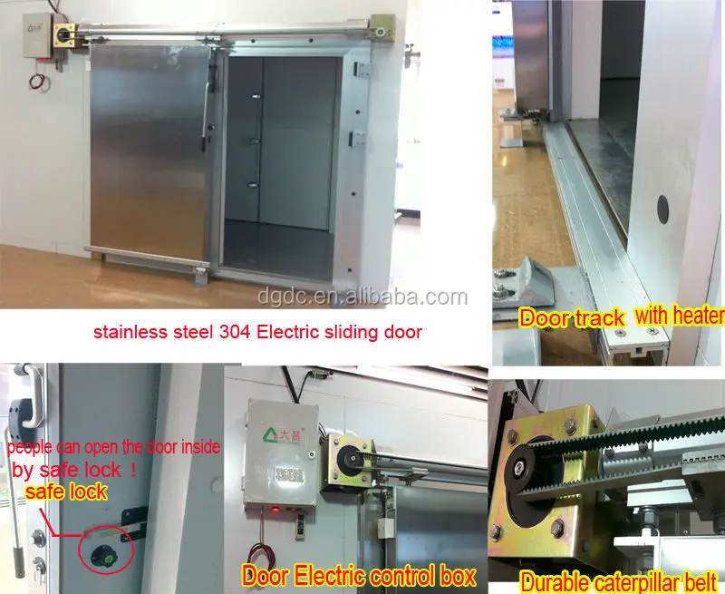 Cold Room Sliding Door With Fire Retardant 100mm 150mm