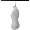 XINJI Top Grade Half Body Female Fabric Hanger Manikin Hanging Body Form Mannequin With Metal Hook In White