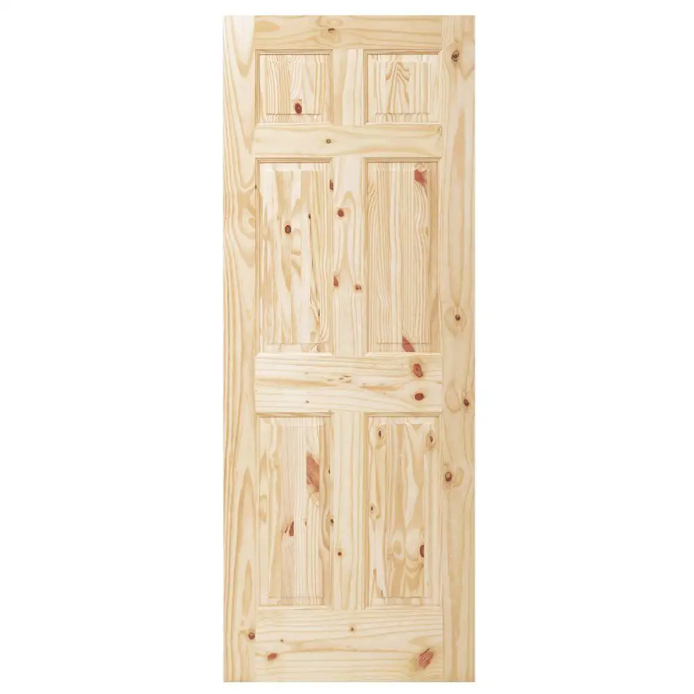 36 X84 Six Panel V Groove Unfinished Solid Knotty Pine Interior Wood Barn Door Slab Buy Interior Sliding Barn Door Slab Knotty Pine Unfinished