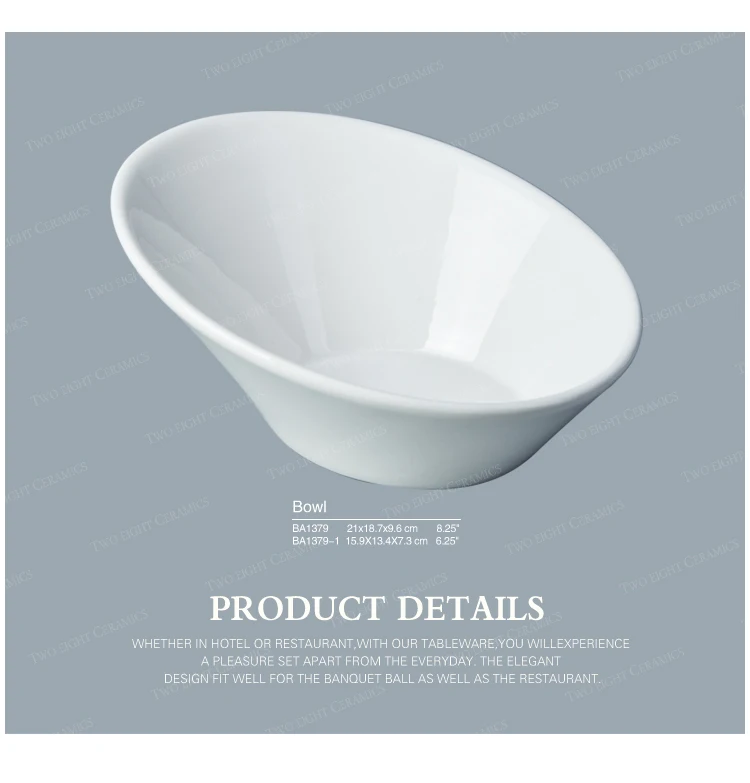Bulk Ceramic Salad Bowl,Elegant White Porcelain Soup Bowl