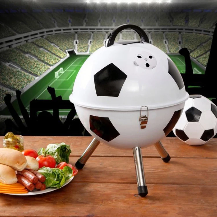 Amazon Hot Sales Portable 14" Basketball Shape Bbq Grill Outdoor