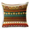 Indian ethnic cushion covers geometric texture patchwork printed linen pillowcase sofa car decoration pillow covers 45x45 CM