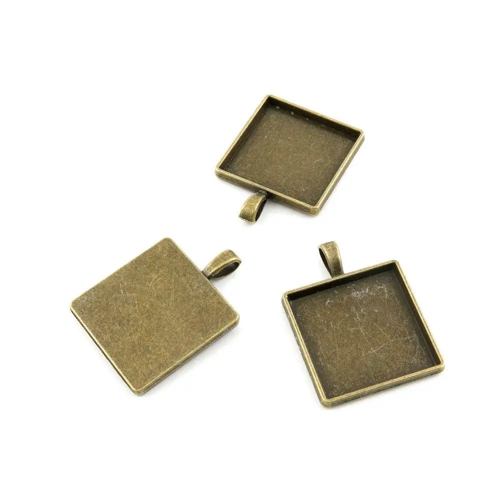 Baosity 10Pcs Blank Round Bezel Tray Base 30mm Cabochon Pendant for Jewelry Makings DIY Craft