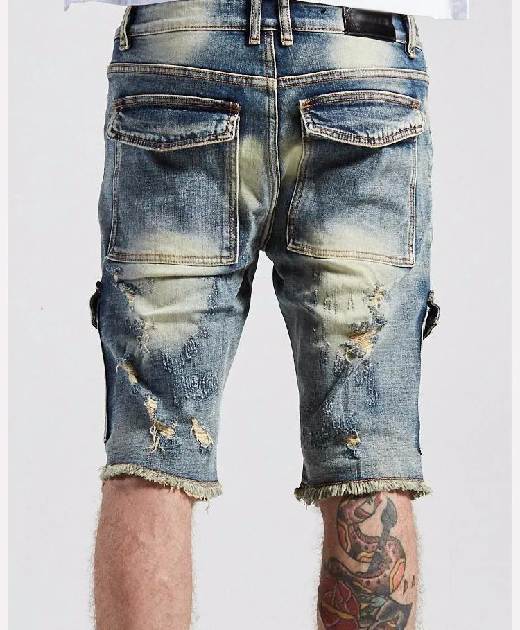 distressed cargo shorts