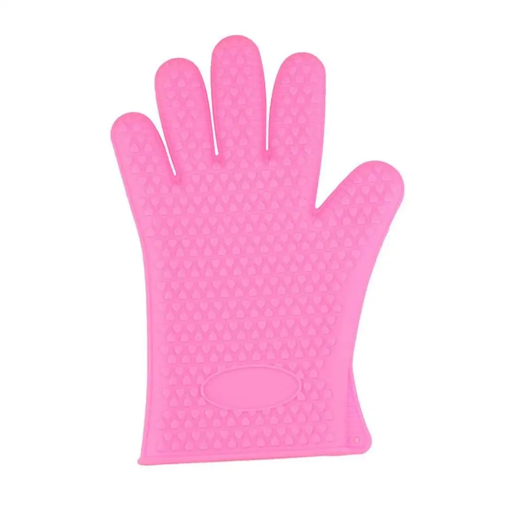 Binmer(TM) Kitchen Heat Resistant Silicone Glove Oven Pot Holder Baking BBQ Cooking Mitt (Pink)