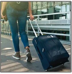 High quality ABS PC hard shell spinner 4 wheels trolley bags custom travel trolly suitcase