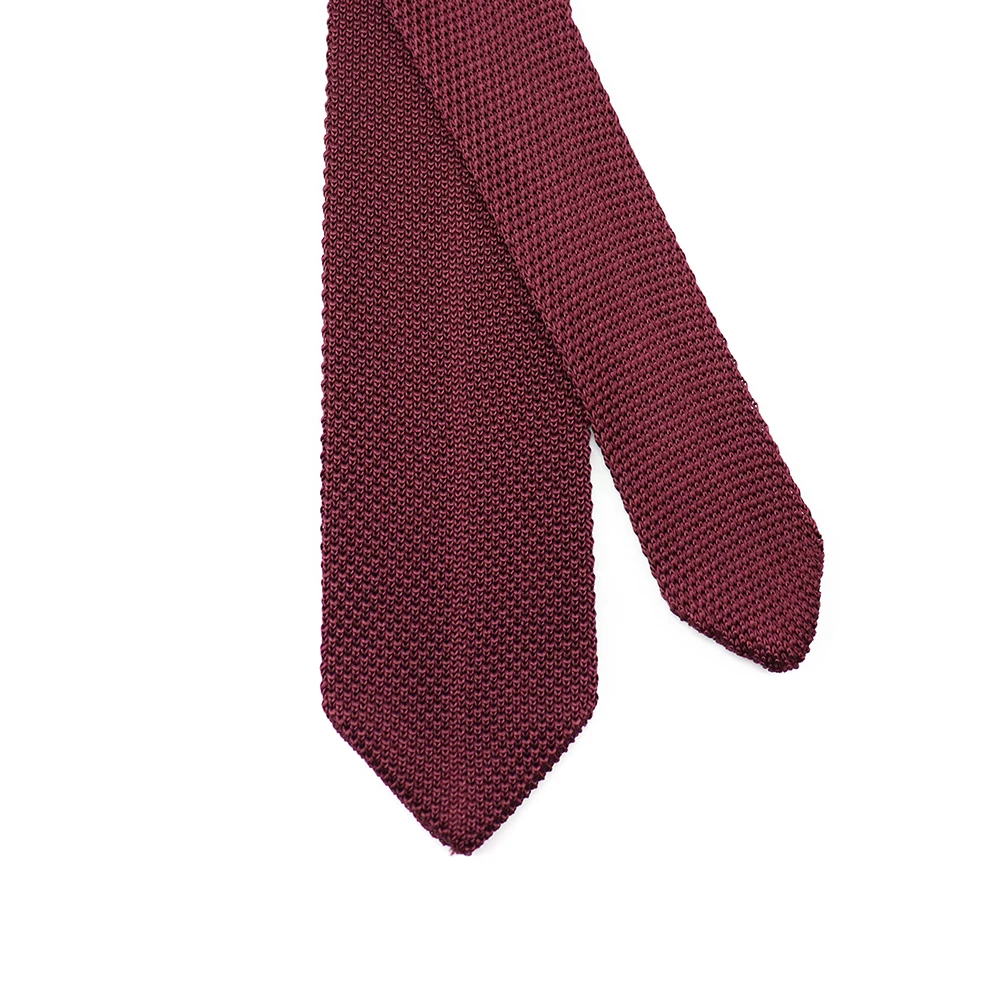 Custom Solid Color Neckties Silk Plain Knitted Necktie Manufacturers ...