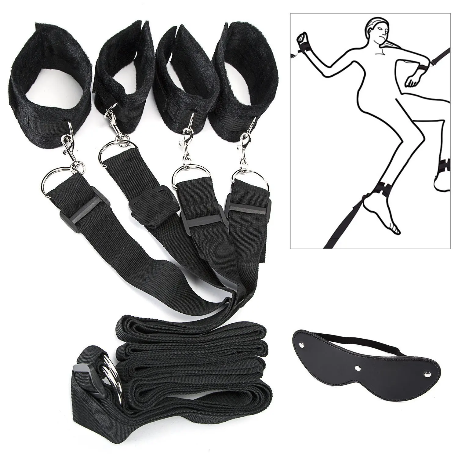Buy Bdsms Restraints Kit Wrist Thigh Leg Retraint System Hand And Ankle