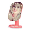 Professional 20 LED Lights Makeup Mirror Touch Screen Vanity Mirror Desk Stand Women Beauty Cosmetic Square Rotatable Mirror