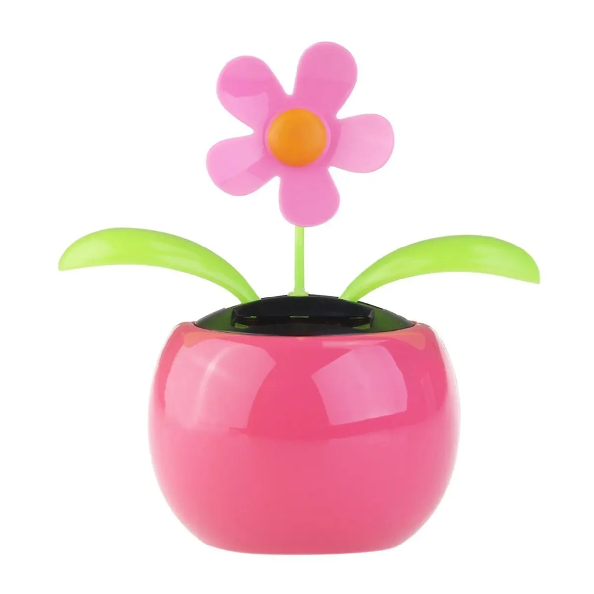 solar flower dancing flip flap car motion ornament window moving leaf pot AC18