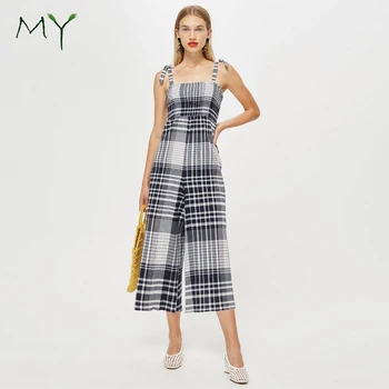 jumpsuit checkered