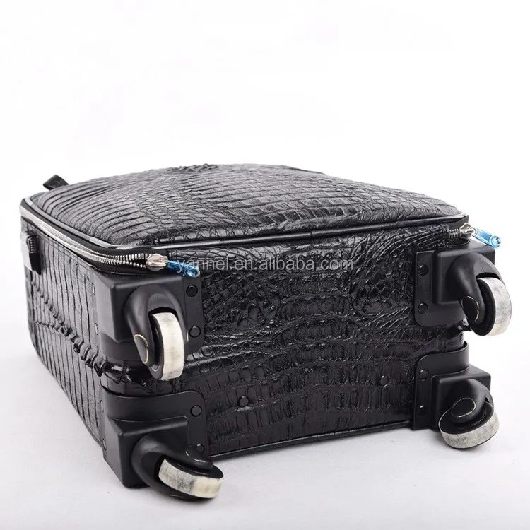 Crocodile skin traveling luggage crocodile leather Luggage case luxury hand stitched travel suitcase real leather truck  bags