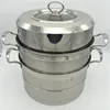 Manufacturer Cheap 2 layers Large Stainless Steel Vegetable Steamer