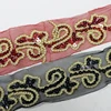 Wholesale indian handmade ribbon cord mesh embroidered colored sequins metallic lace trim