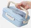 Food plastic container kitchen storage container biodegradable food packaging kids lunch kitchen essentials with Chopstick spoon