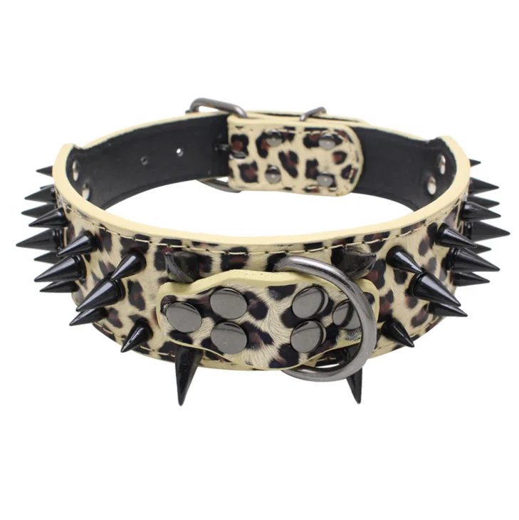 Most Spiked Studded Pu Leather Training Dog Pet Collars Rivets