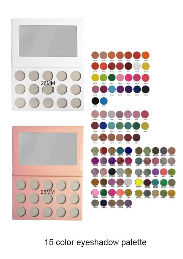 Custom Empty Eyeshadow Palette No logo Cardboard Eyeshadow Palette Packaging