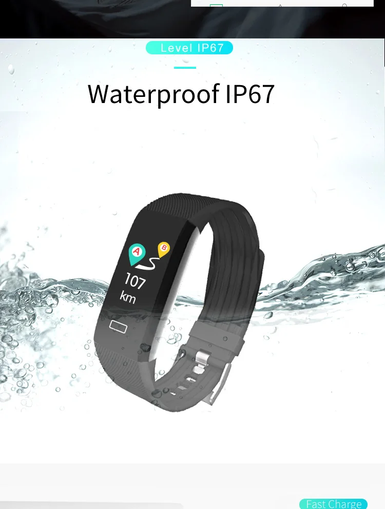 Fb7 Waterproof Ip67 Healthy Dayday Band Wristband Sport Smart Bracelet