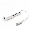 Type-C to 3-Port USB 3.0 Hub with 10/100/1000 Gigabit Ethernet Adapter for USB Type-C Devices