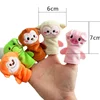 Lovely Custom kids hand puppet animal all kinds of animals figger puppet monkey duck panda rabbit pig frog finger puppet
