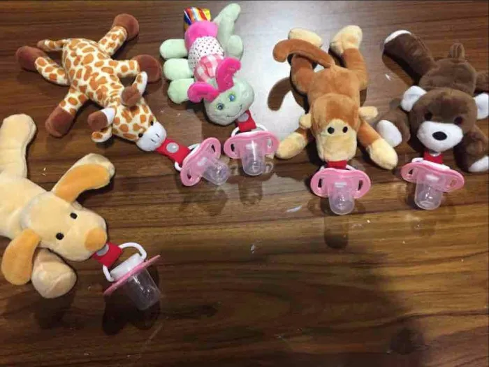 Stuffed Giraffe Plush Toy Baby Pacifier With Plush Stuffed Pacifier