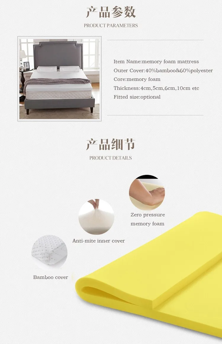 High Quality Memory Foam Mattress Topper Single In Mattresses Home