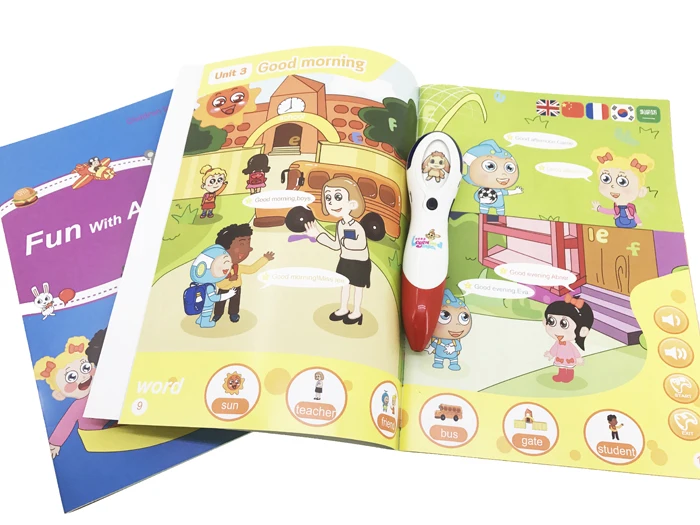 Custom Children English Activity Books Christmas Gift Talking Toys for Kids