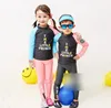 children swimwear girls sun protection 2 pieces beach suit children diving swimming suit