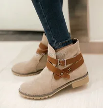 Dámské podzimní boty s ozdobným páskem z Aliexpress