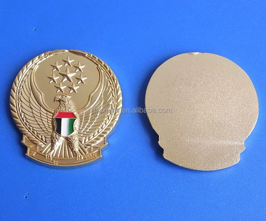 Uae Falcon Badge,Uae Embossed Logo National Day Pin,Abu Dhabi Badge