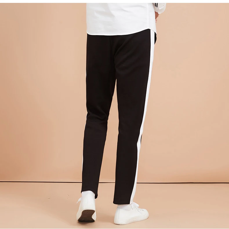 joggers side stripe mens