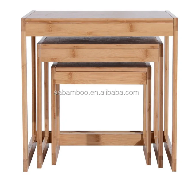 Bamboo 3pcs Nesting Table Set Living Room Table Set Buy Bamboo Nesting Table,Bamboo Living