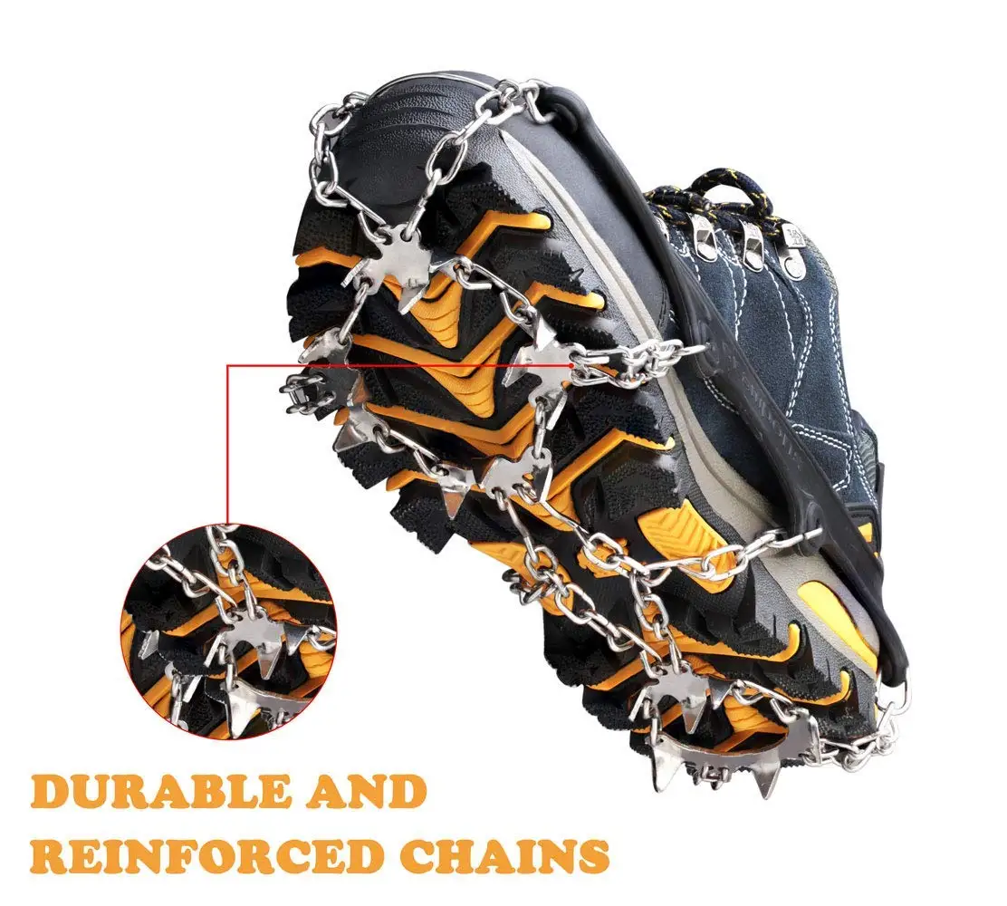 Shoe/Boot Traction Cleats,Rubber Spikes 10Studs Crampons Slipon