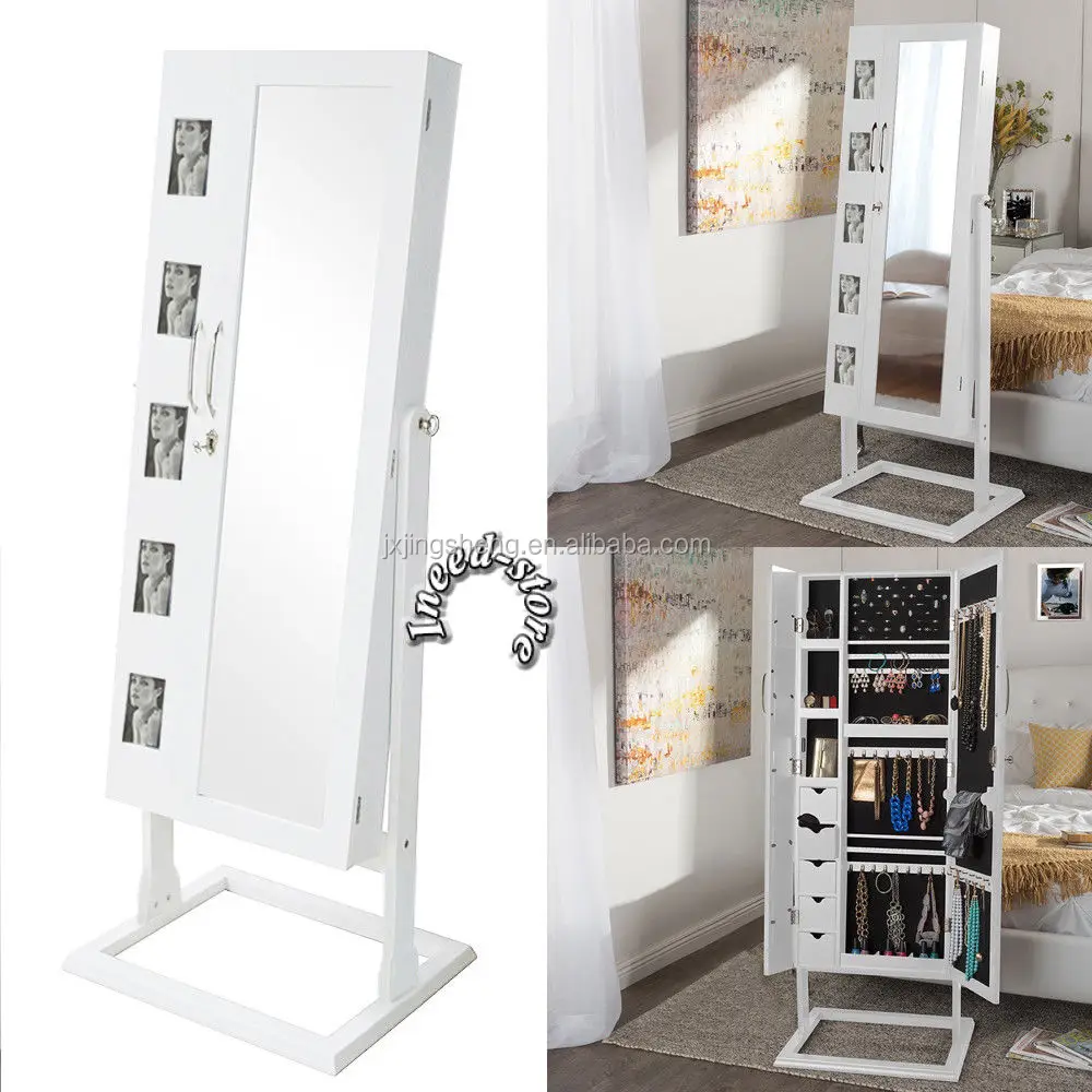 Floor Standing Mirror Jewelry Cabinet With Photo Frame Mirrored Jewelry Storage Armoire Display Necklace Earrings Buy Mirror Jewelry Cabinet Floor Standing Mirror Jewelry Cabinet Jewelry Organizer Product On Alibaba Com