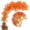Decoration Artificial Plastic Red Maple Leaf Branch Tree Leaves